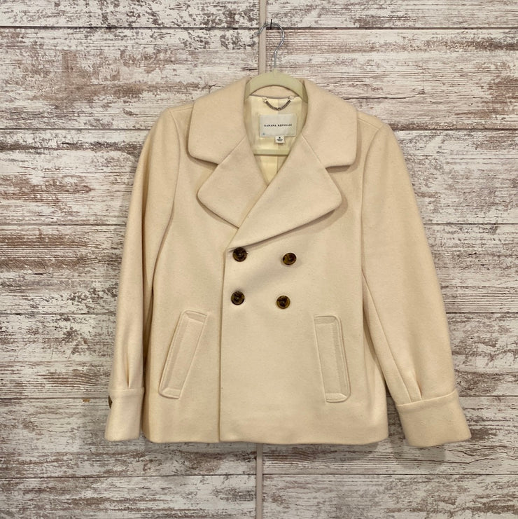 IVORY WOOL PEACOAT $210