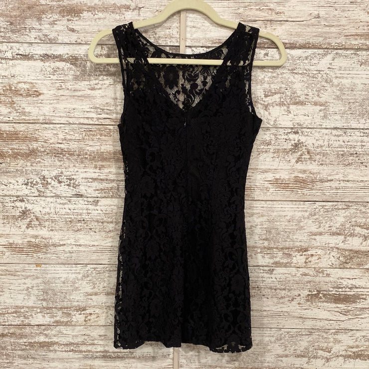 BLACK LACE SHORT DRESS $198