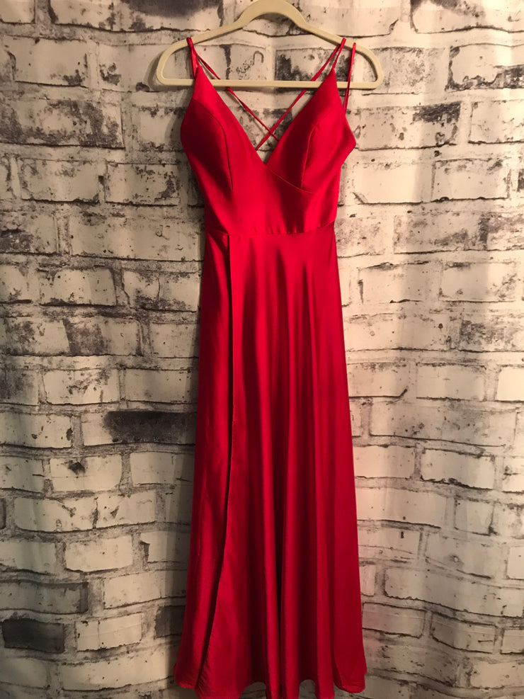 RED LONG EVENING GOWN