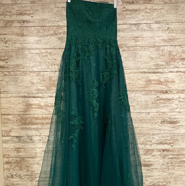 GREEN A LINE GOWN (NEW)