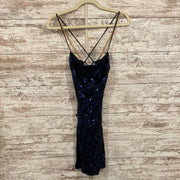 NAVY SPARKLY SHORT DRESS