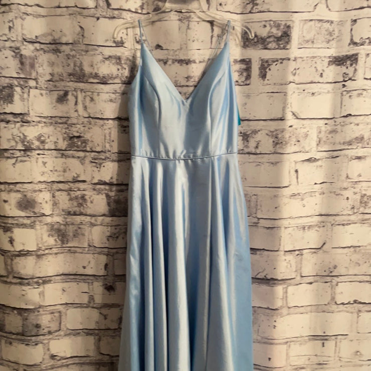 BLUE A LINE GOWN