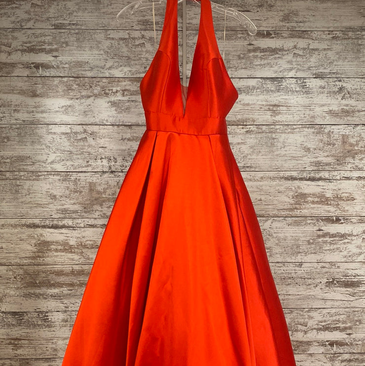 RED A LINE GOWN