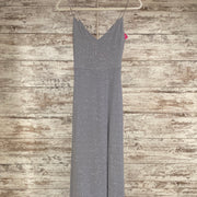GRAY SPARKLY LONG EVENING GOWN