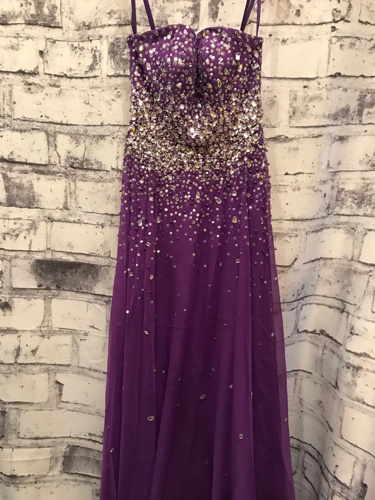 PURPLE LONG EVENING GOWN
