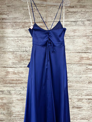 ROYAL BLUE A LINE GOWN