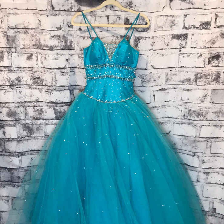 TURQUOISE BALL GOWN
