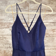 NAVY A LINE GOWN