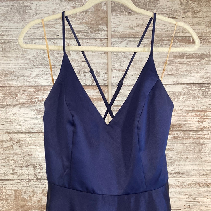 NAVY A LINE GOWN