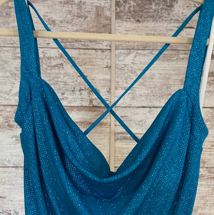 BLUE SPARKLY LONG DRESS (NEW)