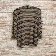 BLACK/TAN OPEN CARDIGAN (NEW)