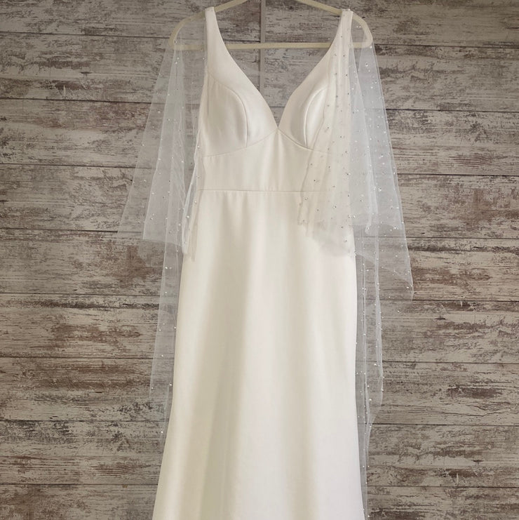 WHITE WEDDING GOWN W/COVER