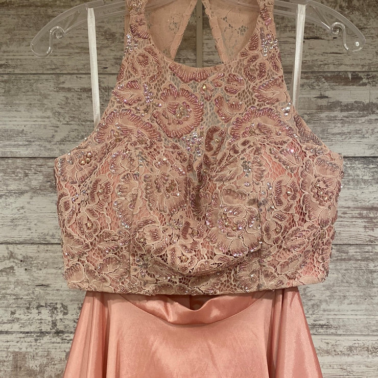 PINK 2 PC. A LINE GOWN SET