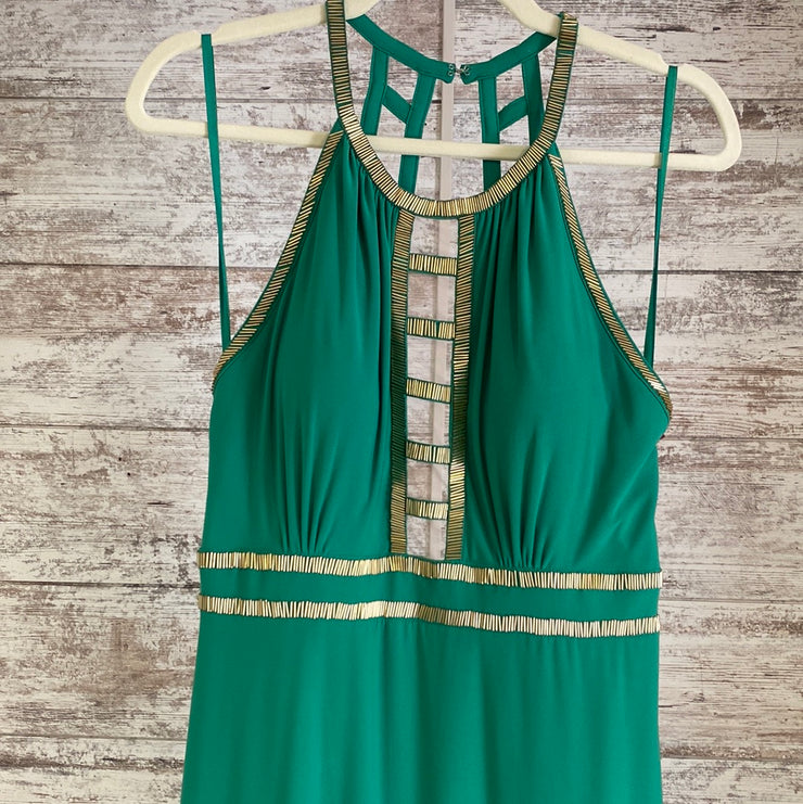 GREEN LONG EVENING GOWN (NEW)