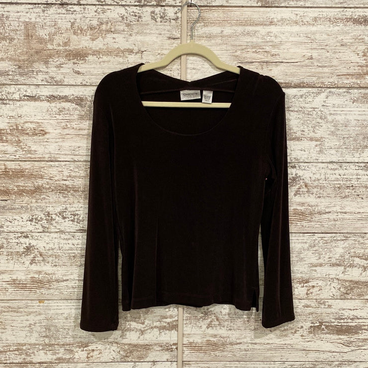 BLACK STRETCH LONG SLEEVE TOP