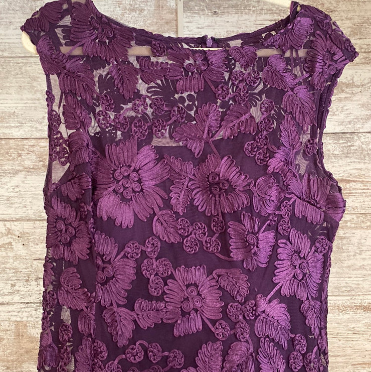 PURPLE/FLORAL LONG EVENING