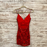 RED SEQUIN SHORT DRESS