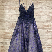NAVY BLUE/PURPLE PRINCESS GOWN