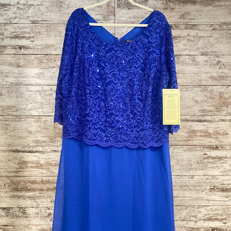 ROYAL BLUE LONG EVENING GOWN