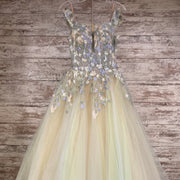 GREEN/YELLOW FLORAL PRINCESS