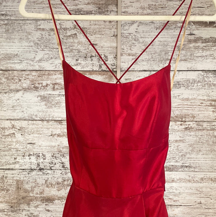 RED A LINE GOWN