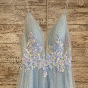 BLUE A LINE GOWN