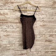 BLACK/GOLD SPARKLY SHORT DRESS