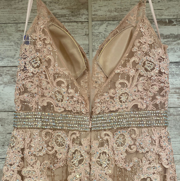 PINK/GOLD SPARKLY MERMAID GOWN