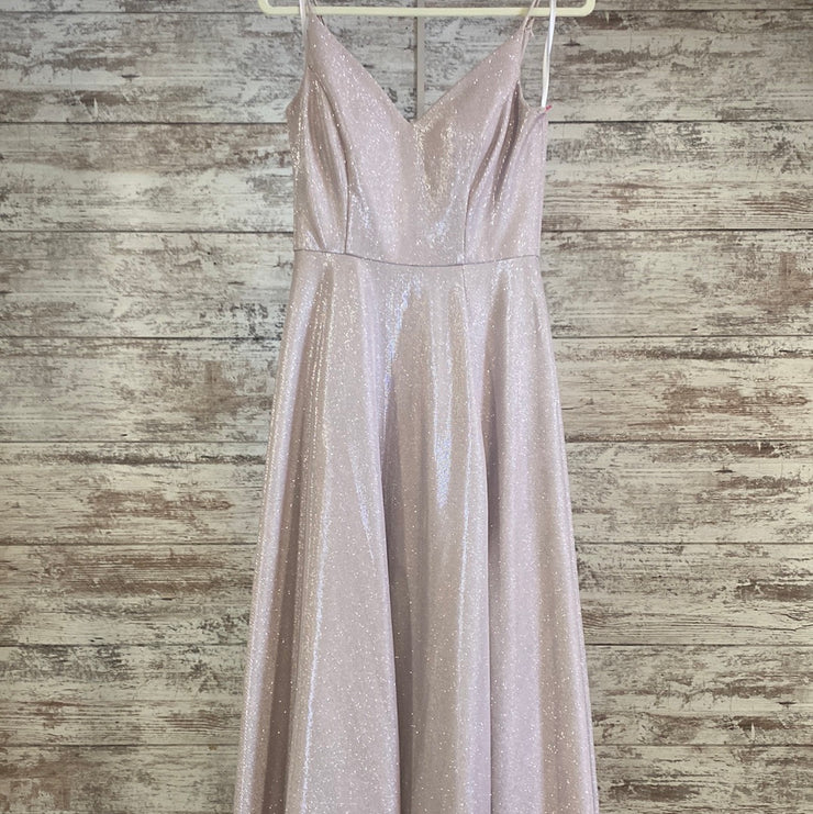 PINK SPARKLY A LINE GOWN