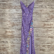 LAVENDER SEQUIN LONG DRESS$750