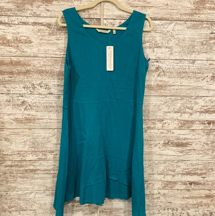 TEAL 100% COTTON DRESS-NEW