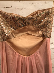 PINK/GOLD EVENING GOWN