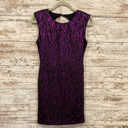 PURPLE/BLACK SEQUIN SHORT DRES