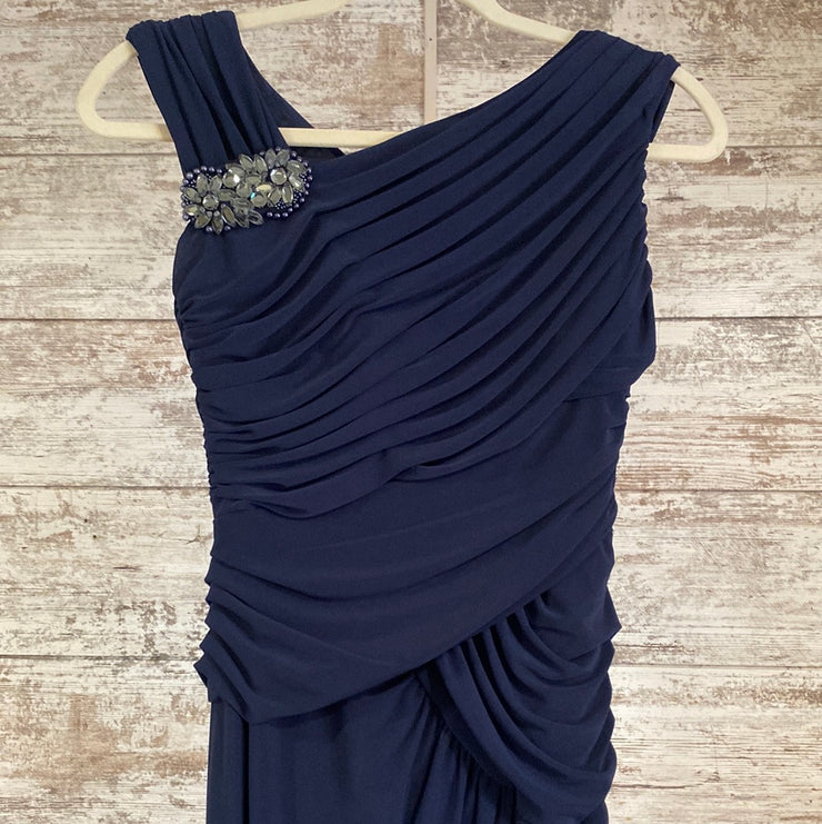 NAVY LONG EVENING GOWN