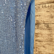 BLUE FULL SEQUIN LONG DRESS