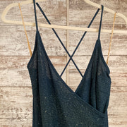 GREEN SPARKLY LONG DRESS