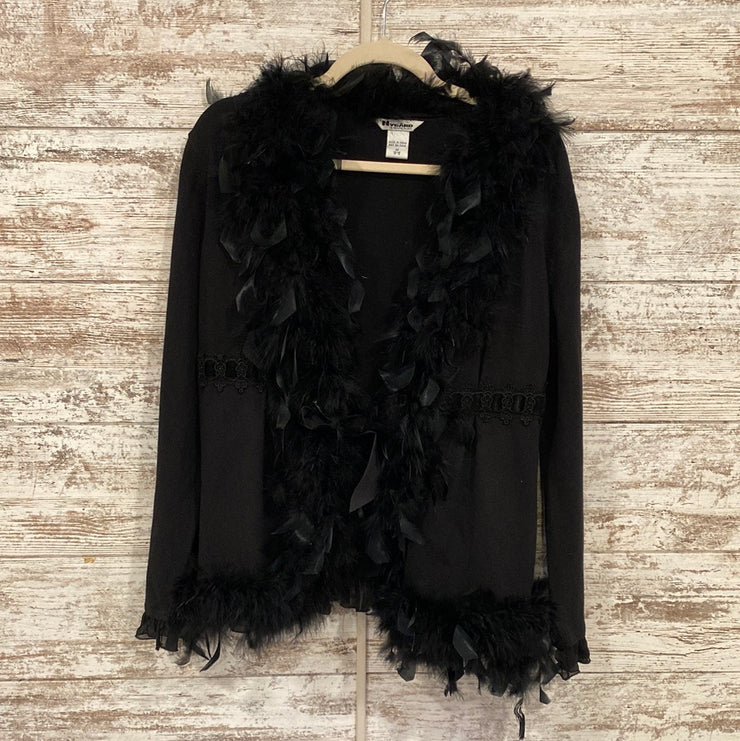 BLACK FEATHER CARDIGAN