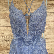 BLUE/FLORAL MERMAID GOWN