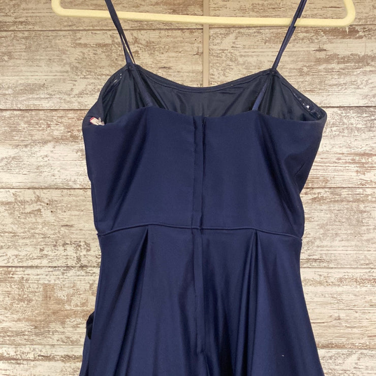 NAVY A LINE GOWN