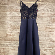 BLUE A LINE GOWN