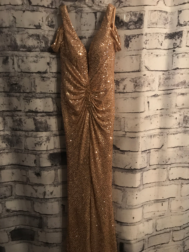 GOLD LONG EVENING GOWN (NEW)