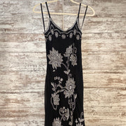 BLACK/WHITE LONG EVENING GOWN