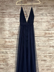 NAVY A LINE GOWN