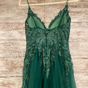 GREEN A LINE GOWN