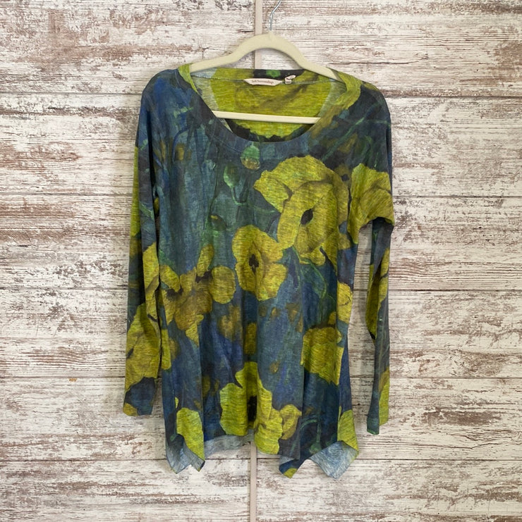 BLUE/GREEN FLORAL TUNIC $158
