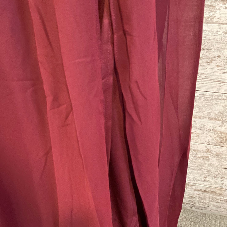 BURGUNDY LONG EVENING GOWN-NEW