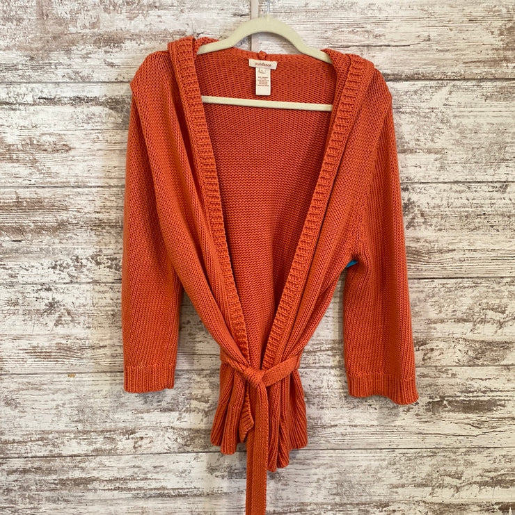ORANGE OPEN CARDIGAN W/TIE