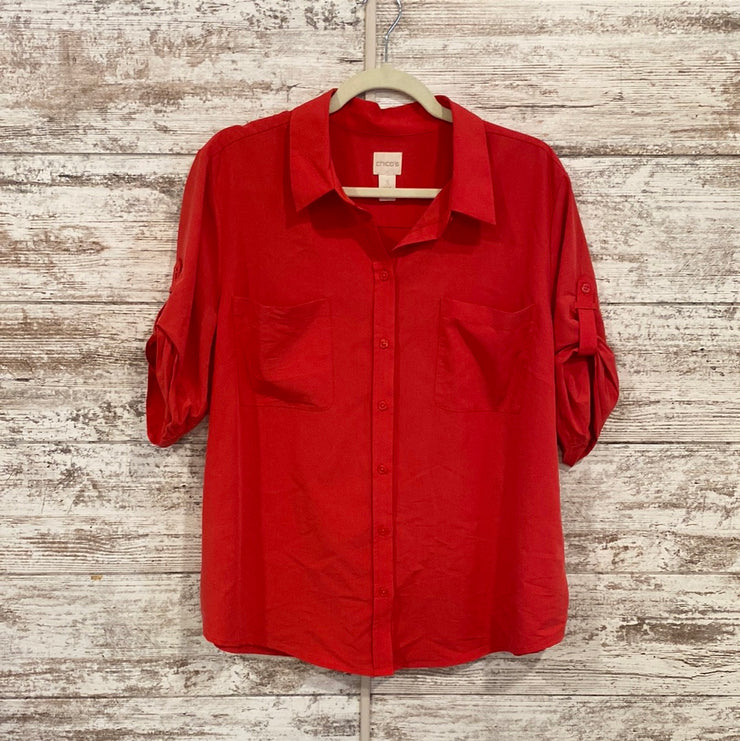 RED SHORT SLEEVE TOP