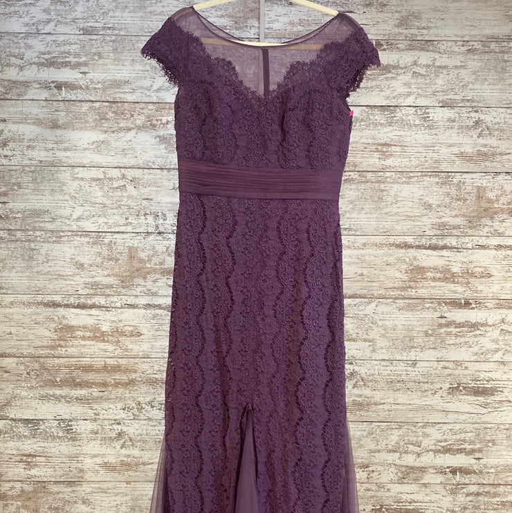 PURPLE LACE LONG GOWN-RET $500