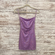 PURPLE SPARKLY SHORT DRESS